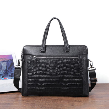 Double Zipper Compartment Briefcase For Men