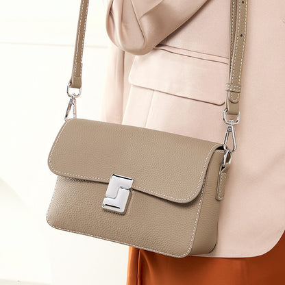 genuine leather square bag women