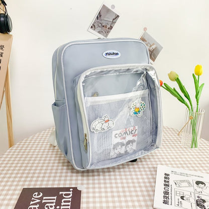 student pain bag korean version of the school style funny personality transparent schoolbag