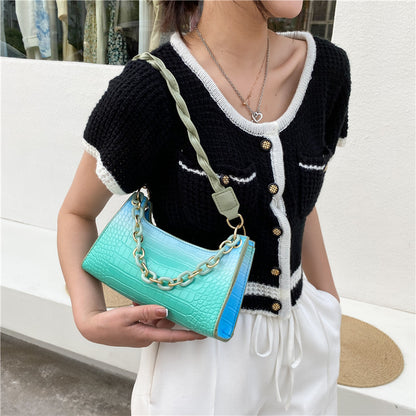 female bag tide chain portable fashion western style net red one shoulder armpit small square bag