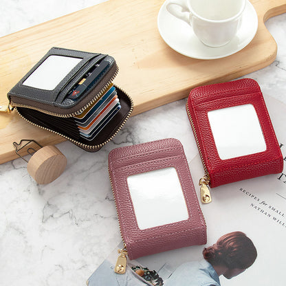 card holder womens anti degaussing mini and simple multi function