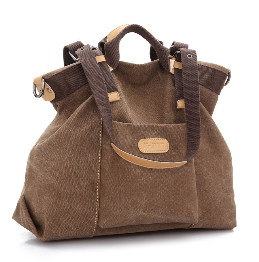 vintage casual canvas bag student handbag