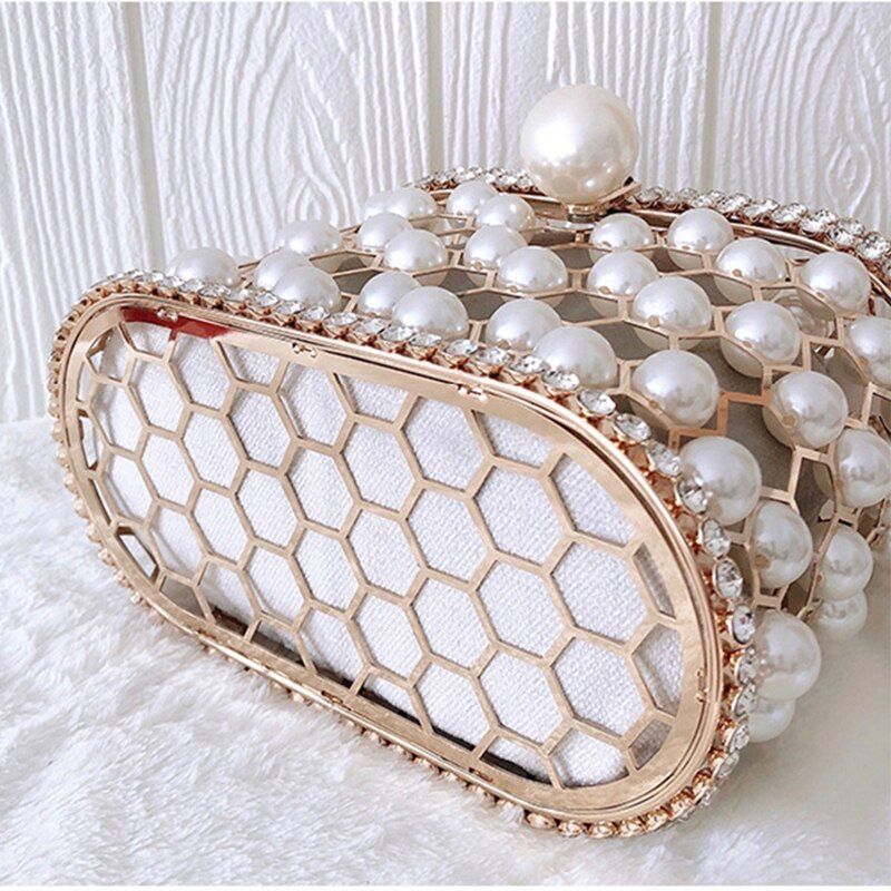 womens ins bucket bag versatile diagonal pearl bag