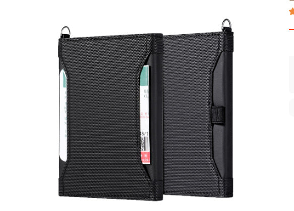 leather short mens passport holder portable stylish and versatile large capacity passport jacket