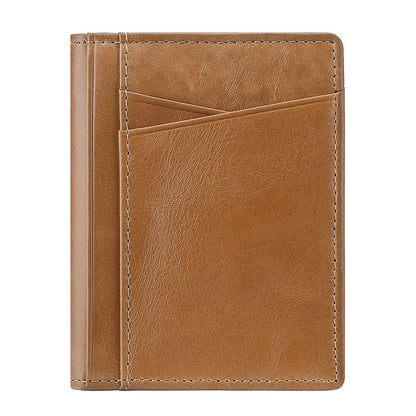 multi card slot rfid real cowhide bank card holder id holder