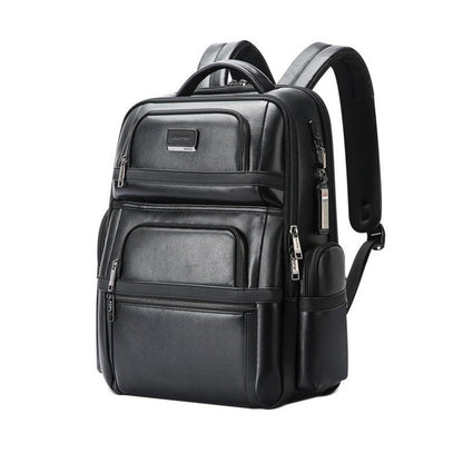 Genuine Leather Men's Commuter Backpack First Layer Cowhide