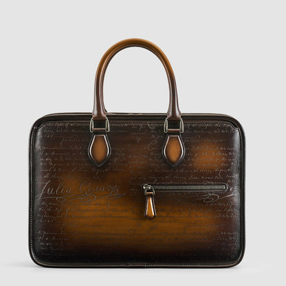 hand rubbed vintage business bag