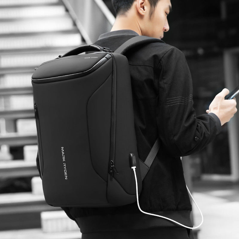 anti thief fashion men backpack multifunctional waterproof laptop bag usb charging travel bag