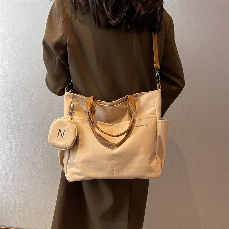 niche casual fashion nylon canvas tote bag for women