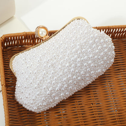 womens fashion pearl pearl embroidery dinner bag