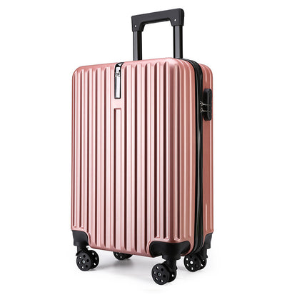 20-inch Large Capacity Student Suitcase Business Striped Trolley Case