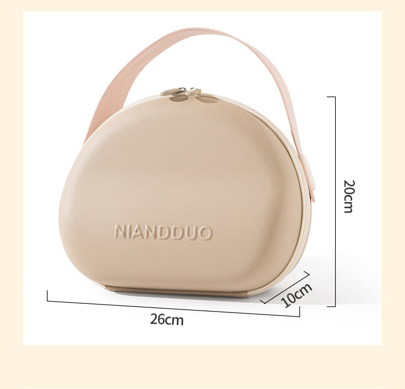 Dopamine-color Shell-shape Cosmetic Bag Multi-purpose Handbags For Women Cosmetics Portable Outing Anti-fall And Dirt-resistant Storage Bags