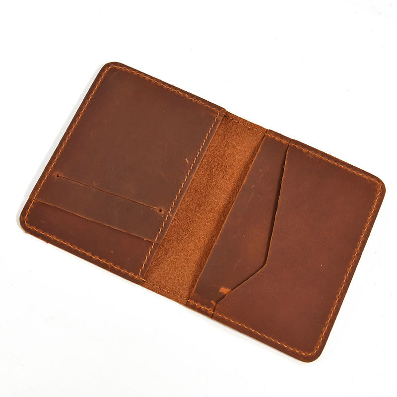 mens fashion retro leather wallet vertical