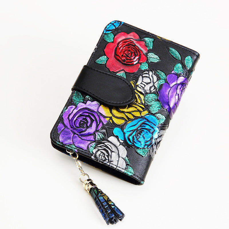 fashion womens leather wallet short