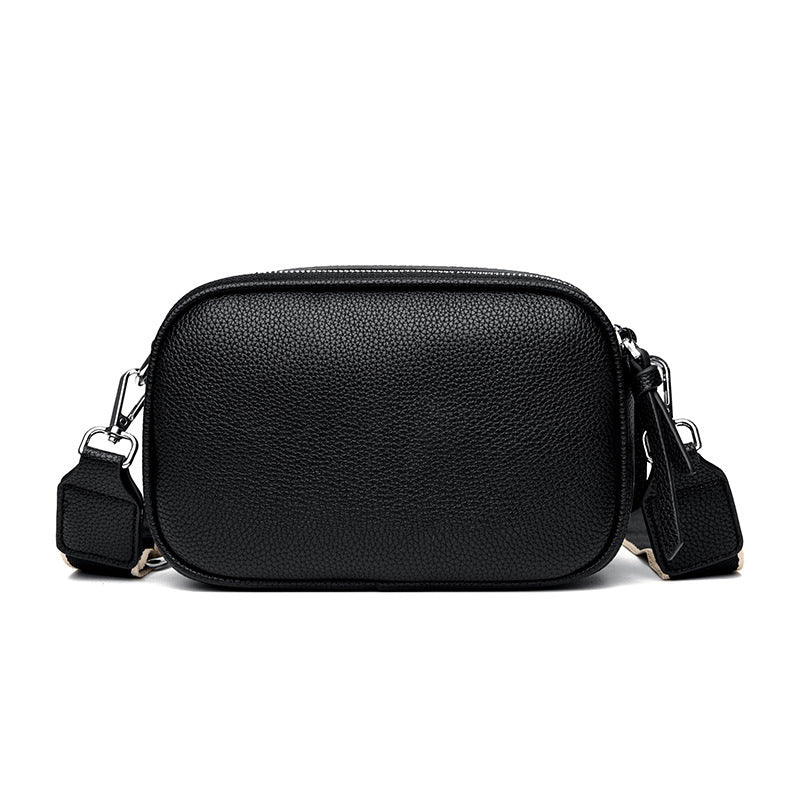 simple and versatile crossbody texture multi layer small square bag