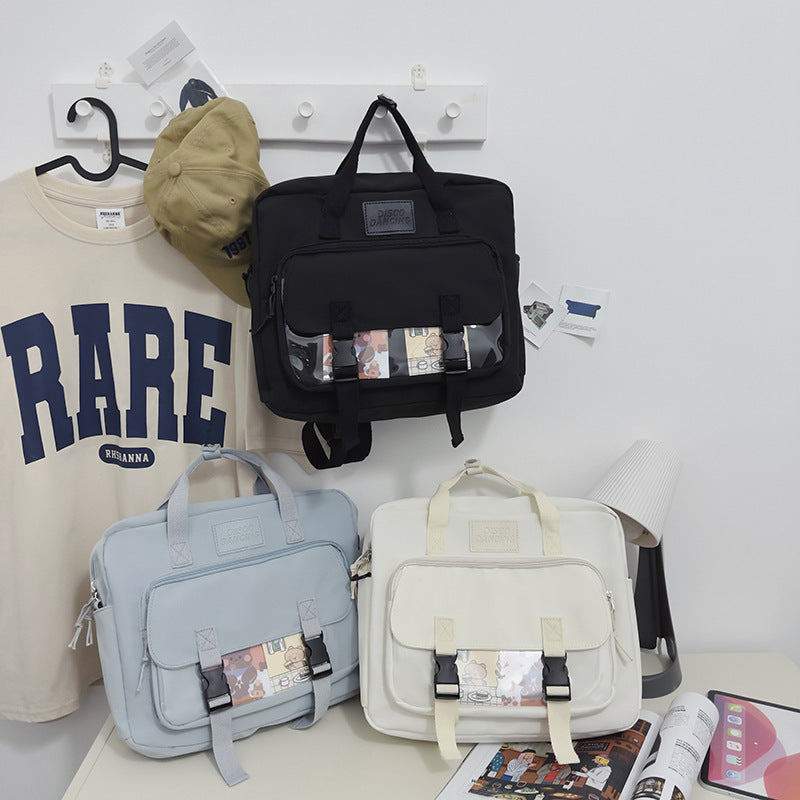 Soft Girl Cute Cartoon Teenage College Student Lightweight Tote Backpack