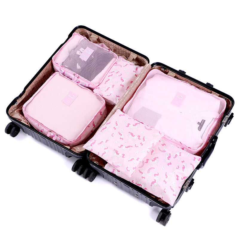 six piece portable suitcase