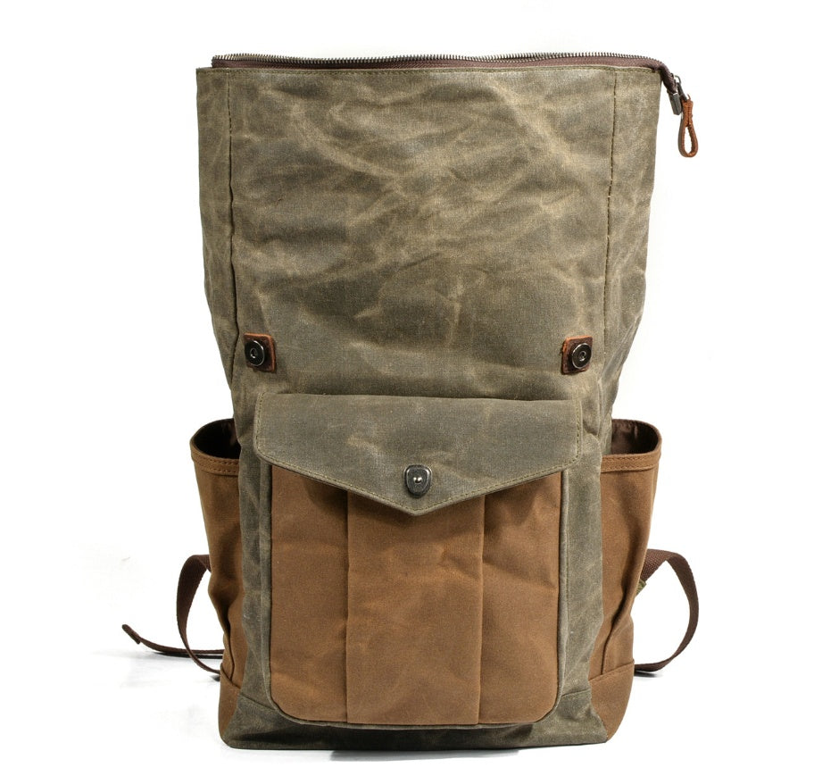 oil wax canvas mountaineering bag