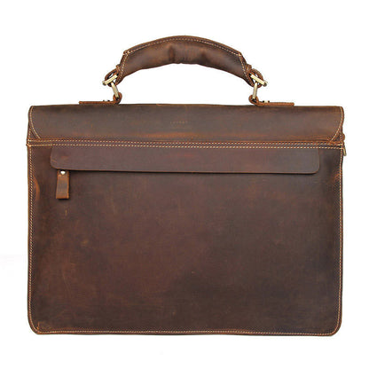 leather handbag vintage crazy horse leather mens briefcase