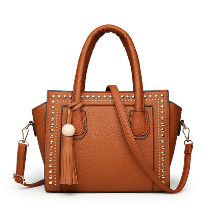 style large capacity textured portable womens bag all matching doctor bag