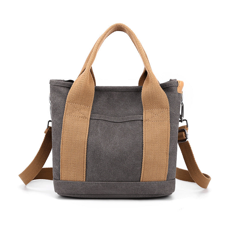 trendy all match simple fashion korean style large capacity commute leisure canvas bag