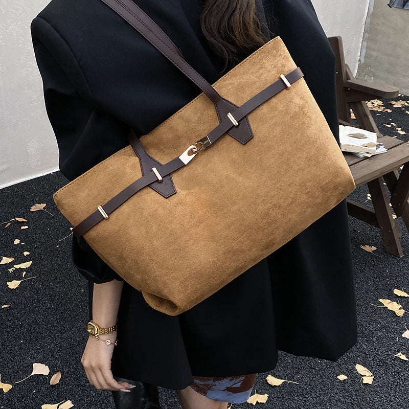 Retro Large-Capacity Tote Bag Women's Handbag