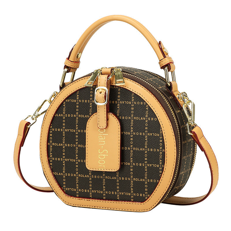 fashion small round bag retro handbag commuter