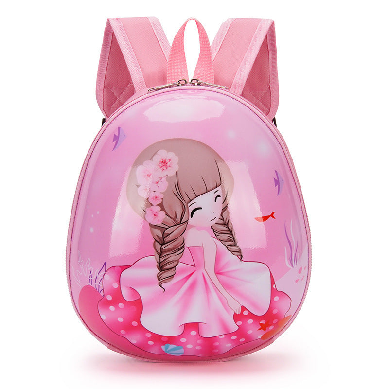 childrens schoolbag kindergarten boys and girls 3 6 years old baby small class cartoon cute princess lightweight egg shell small backpack