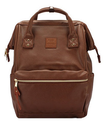 portable contrast color macaron student schoolbag