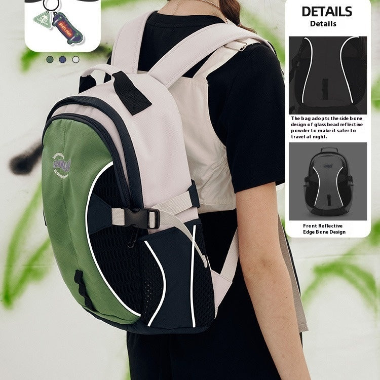 outdoor backpack junior and senior high school students womens schoolbag large capacity