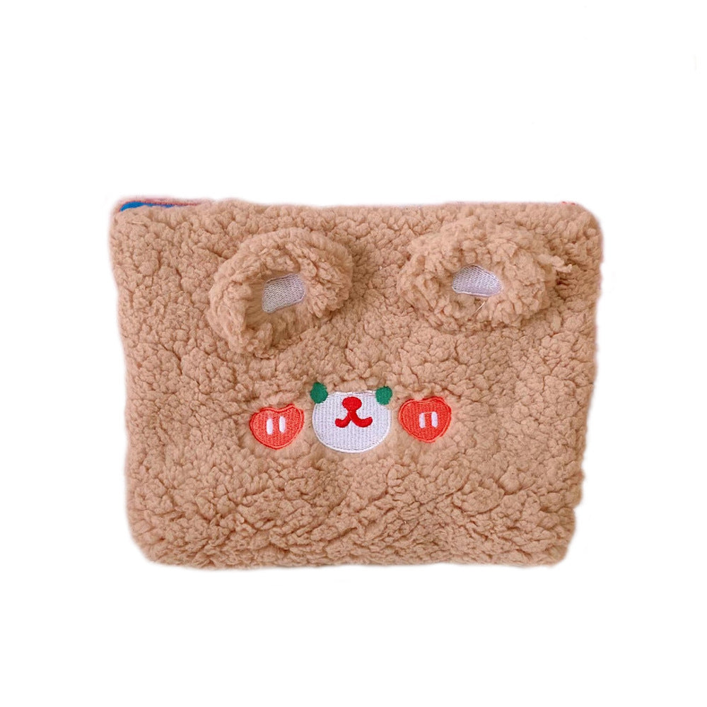 cute embroidered rabbit travel cosmetic storage bag women