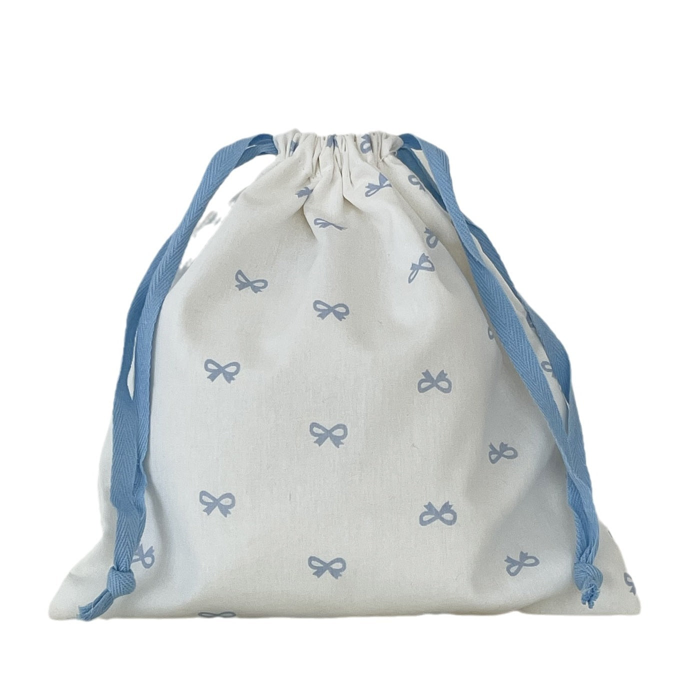 sweet bow print drawstring storage bag