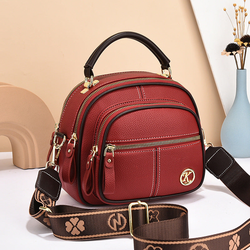 versatile crossbody bag for women multi zipper design shoulder bags with portable fashion handbags small square bag