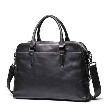 mens first layer cowhide portable large capacity briefcase