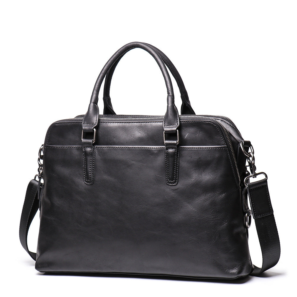 mens first layer cowhide portable large capacity briefcase
