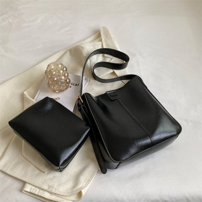 large capacity bucket fashion womens cross body bag fashion womens shoulder bag autumn and winter handbag