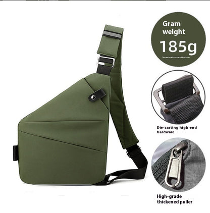 mens nylon lightweight simple large capacity crossbody bag