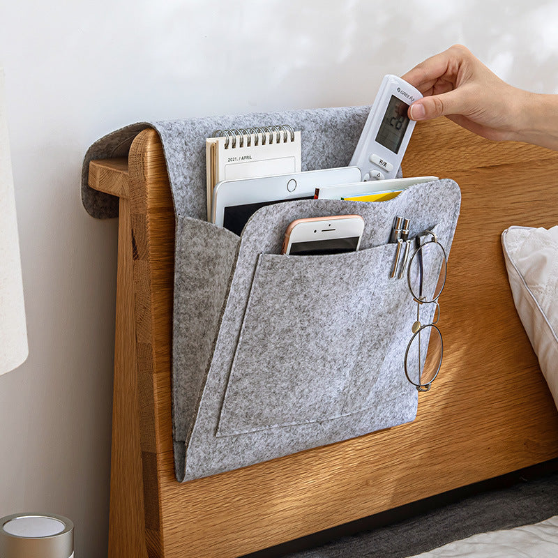 bedside mobile phone storage remote control hanging bag