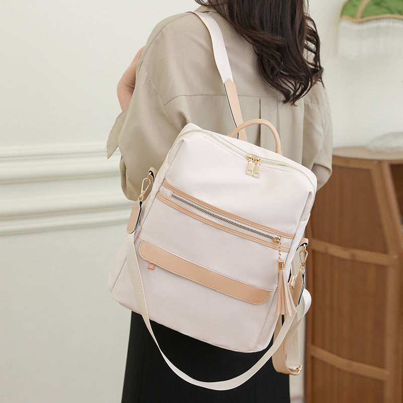 womens fashion casual simple tassel backpack