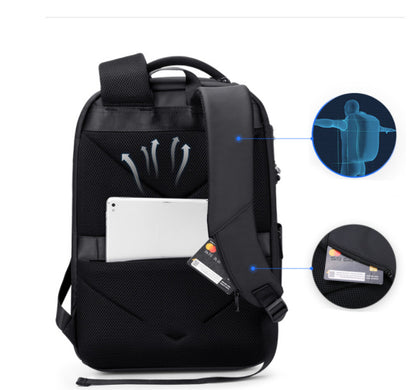 mens business casual password lock anti theft backpack business trip travel laptop bag student schoolbag