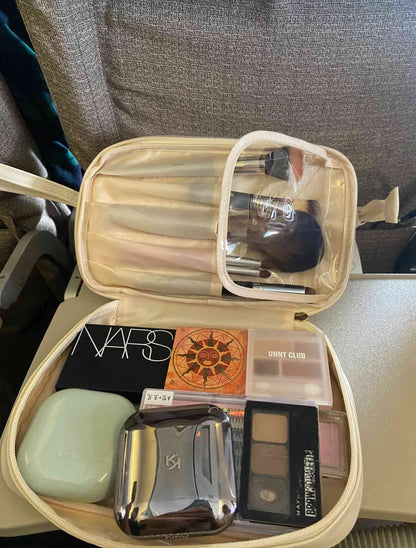 Cloud Double Layer Cosmetic Female Portable Buggy Bag