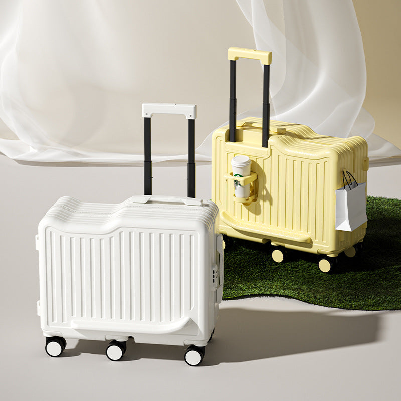 Creative Solid-color Rideable Childrens Rolling Suitcase Knot