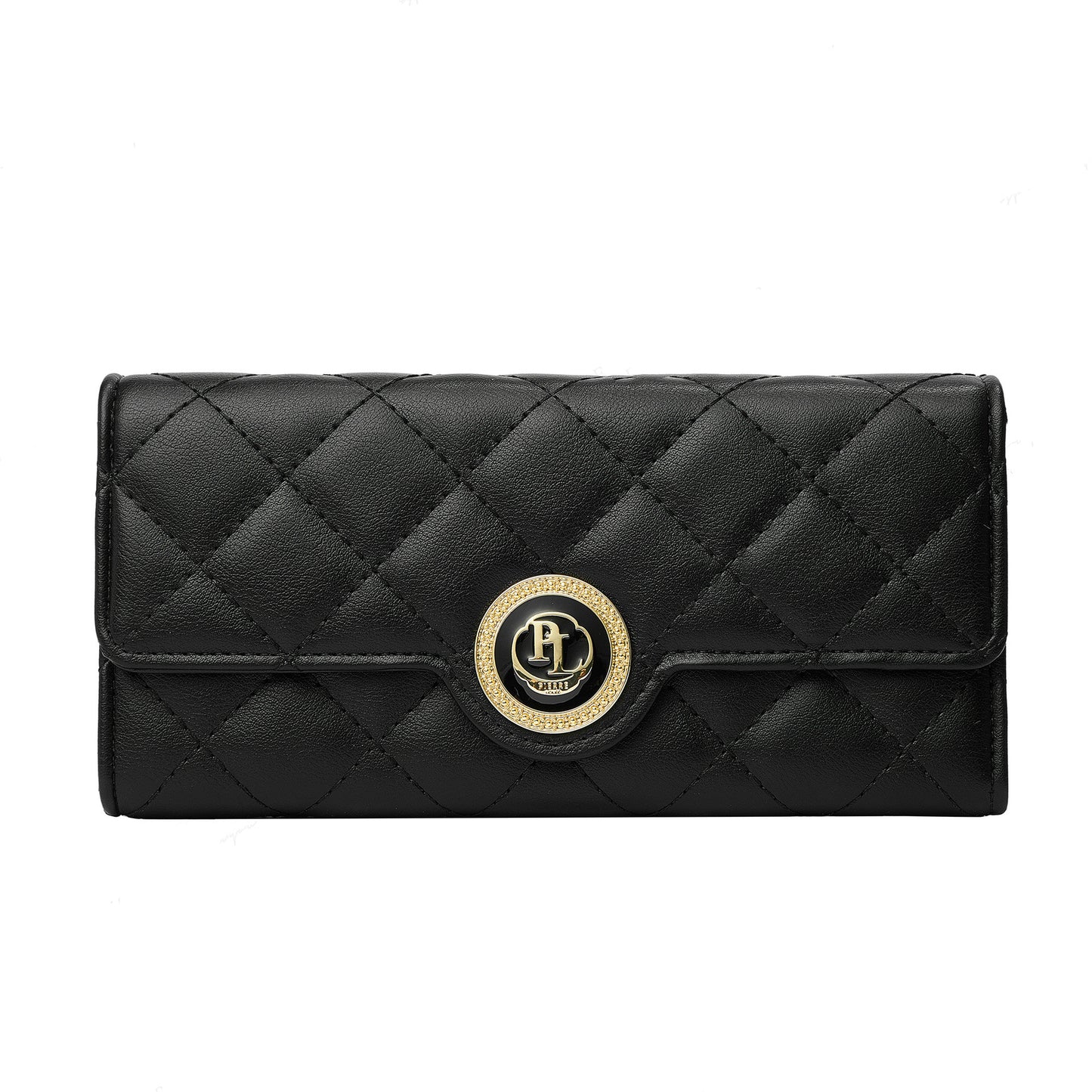 rhombus wallet womens long tri fold large capacity