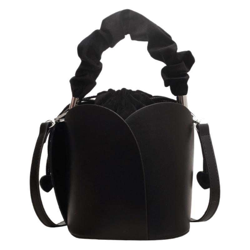 Womens PU Bucket Tote Crossbody Bag