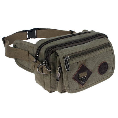 outdoor sports running canvas crossbody waist bag