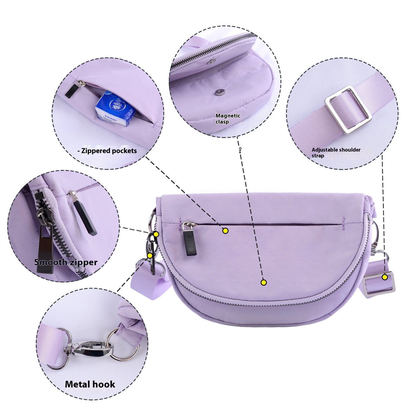 crossbody bag foldable sports yoga leisure