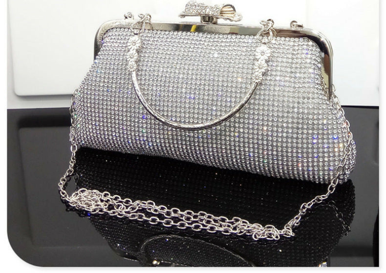 diamond studded evening bag bridal dress