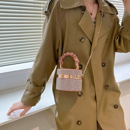 Women's Fashion All-matching Rhinestone Fashion Bucket Bag