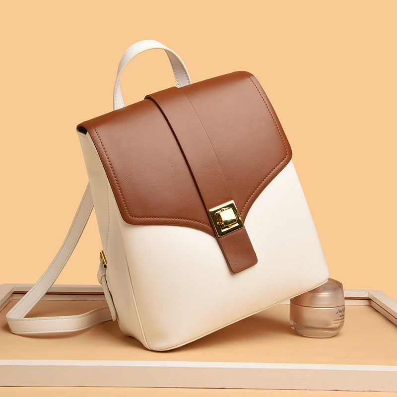 fashionable all match anti theft lock womens bag