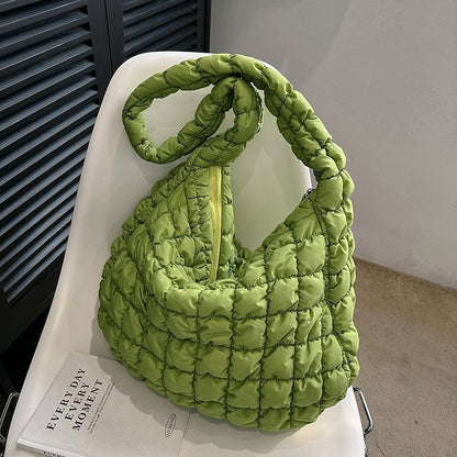 pleated cloud bag fashion shoulder portable large capacity